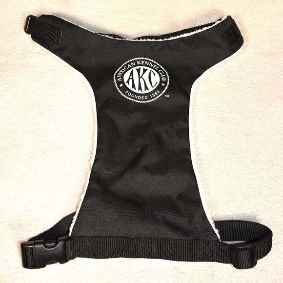 AKC American Kennel Club 2 in 1 Seat Belt Dog Harness Black Sz M-L Adjustable - Picture 1 of 6